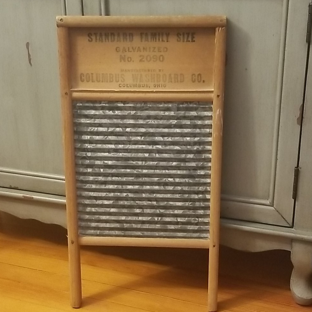 A replica of an old washboard
